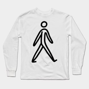 Stick figure man in black ink Long Sleeve T-Shirt